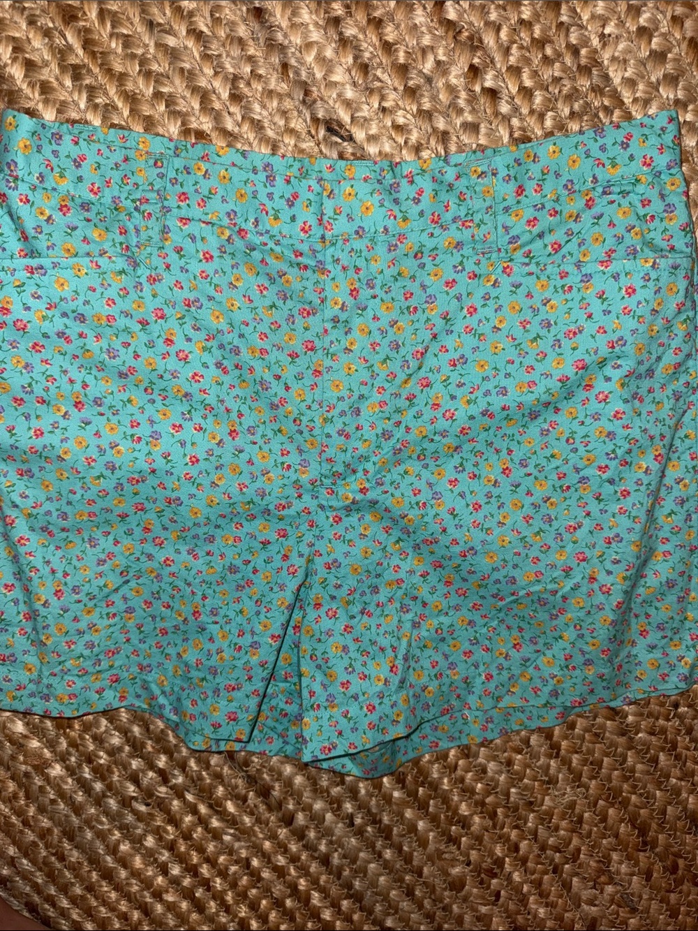 Ralph Lauren Teal Floral High-Waist Shorts 8 - Picture 3 of 7